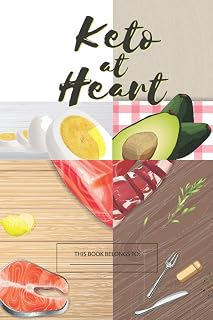 KETO AT HEART: Blank Recipe Book to Ketogenic Diet and Notes To Write In Your Favorite 180 Recipes, Food Journal