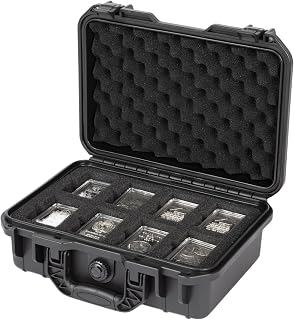 Hard Case for 1oz Silver Bars, Includes 20 PCS 50mm×30mm Transparent Protective Capsules, Compatible with 1oz Silver Bar Protective Cases