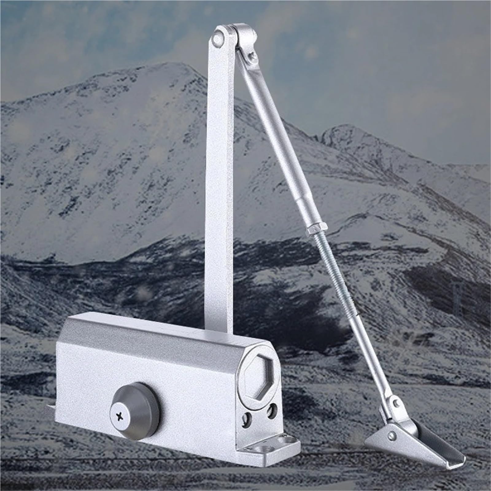 LKHFOAQM Automatic Gate Closer Metal Door Closing Equipment Versatile Spring Buffer Door Closer for Residential Commercial Use(45-85KG)