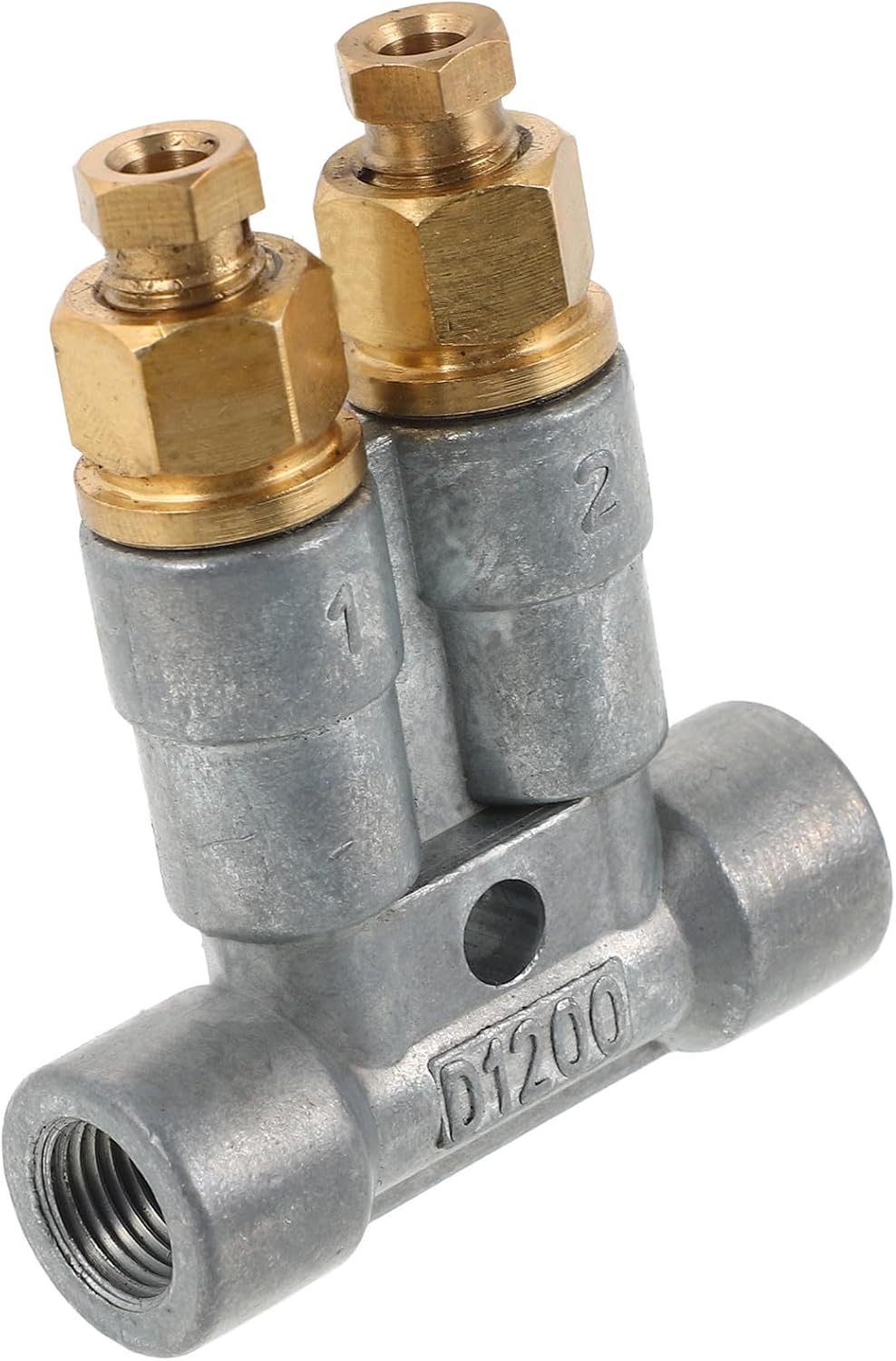 COLLBATH Hydraulic High Pressure Oil Diverter Valve with Even Oil Distribution and Precise Metering Capabilities, Metal Two Way Diversion Valve for Industrial and Automotive