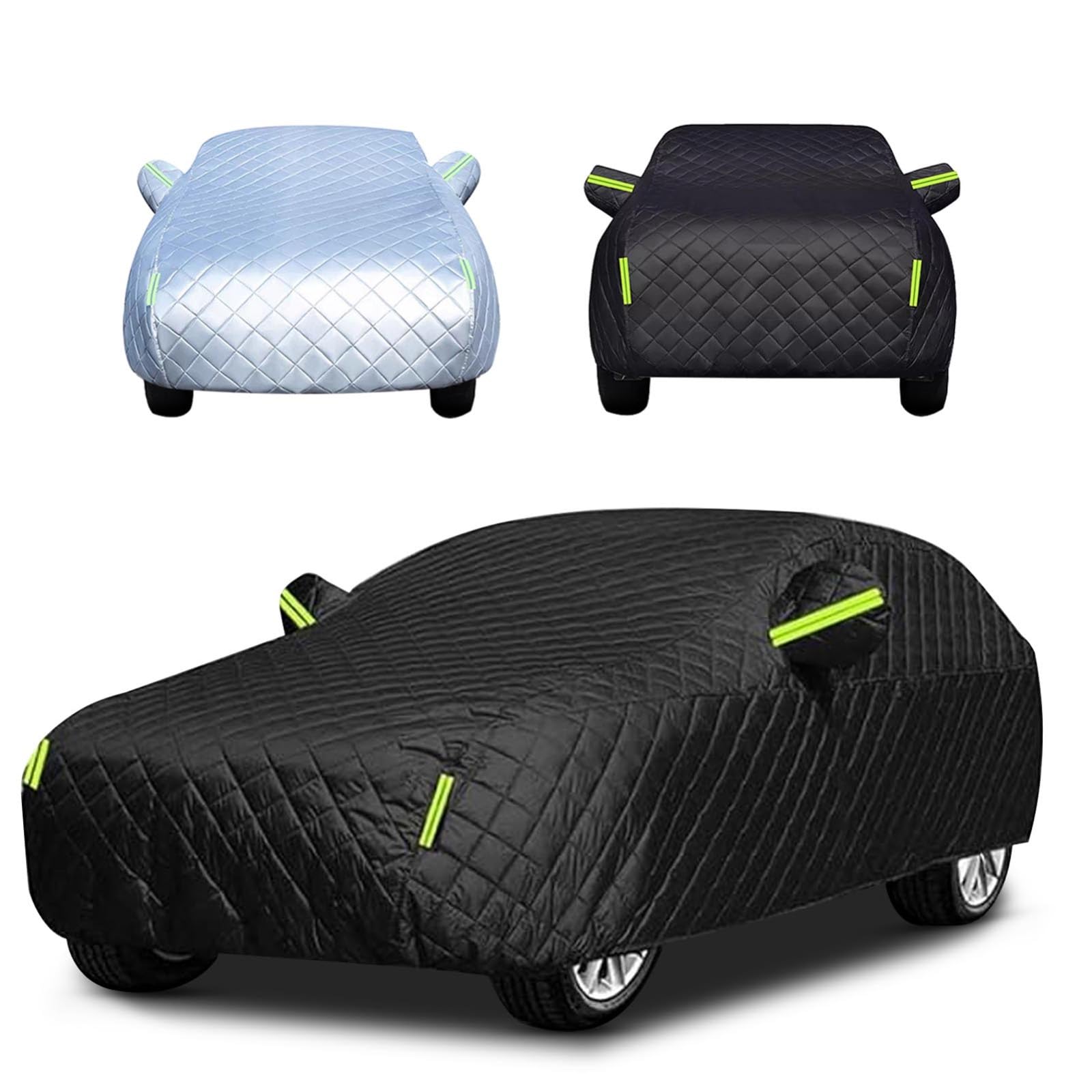 Funda Coche Exterior Granizo para Skoda Kamiq 2018-2026,Funda Coche Antigranizo Cubierta Protectora Impermeable Respirable 5 Capas Algodón Espesado-Negro