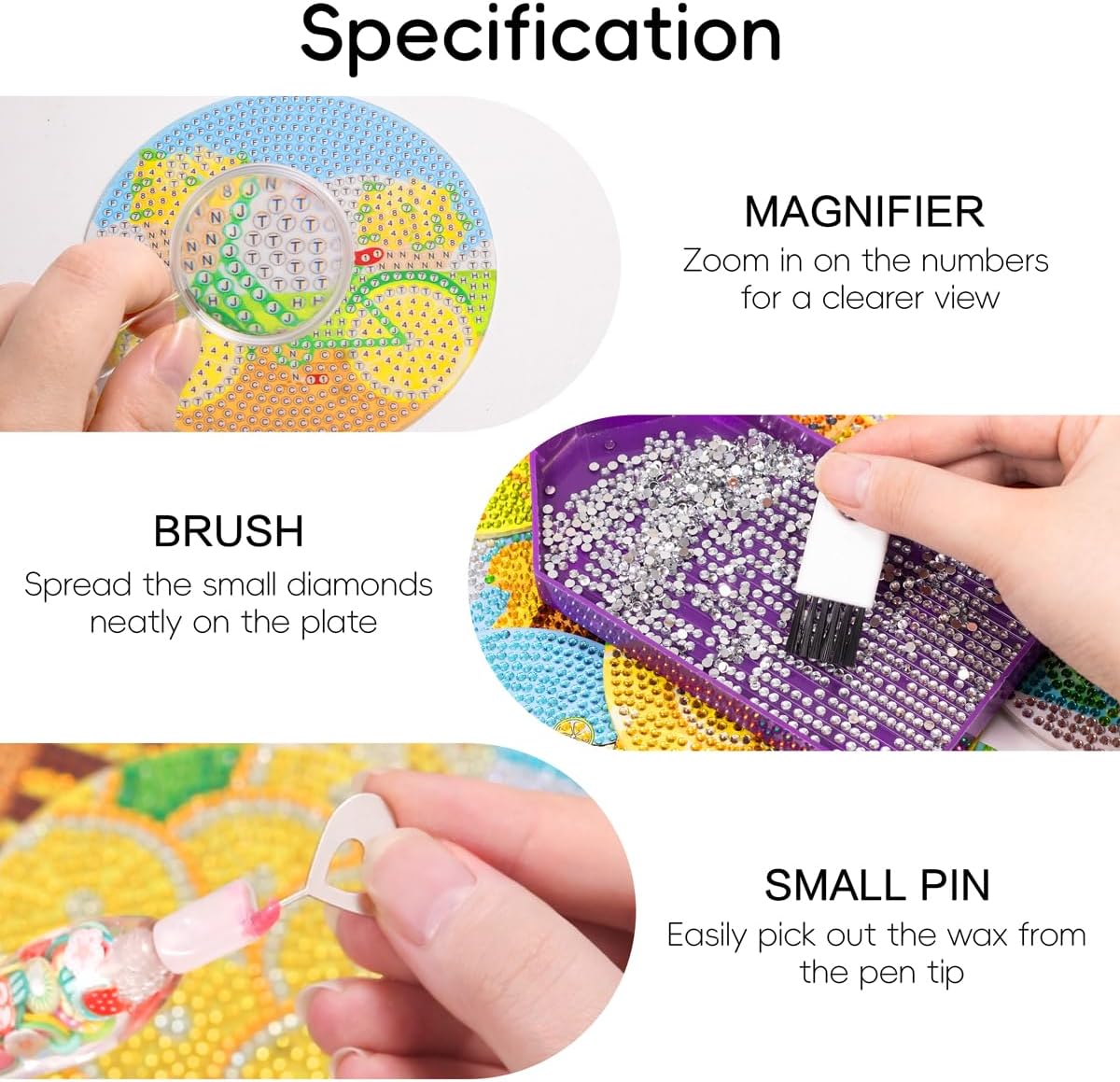 Praise V Do 5D Diamond Painting Art Drill Dot Bead Screw Pen Only Tool Accessory Kit, Rhinestone Gem Picker for Adults Diamond Painting Nail Art Decoration Lt Blue image 4