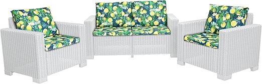 Set Di 8 Cuscini Per Sedie Da Giardino - Resistente All'Acqua, Leggero E Comodo - Foto 4