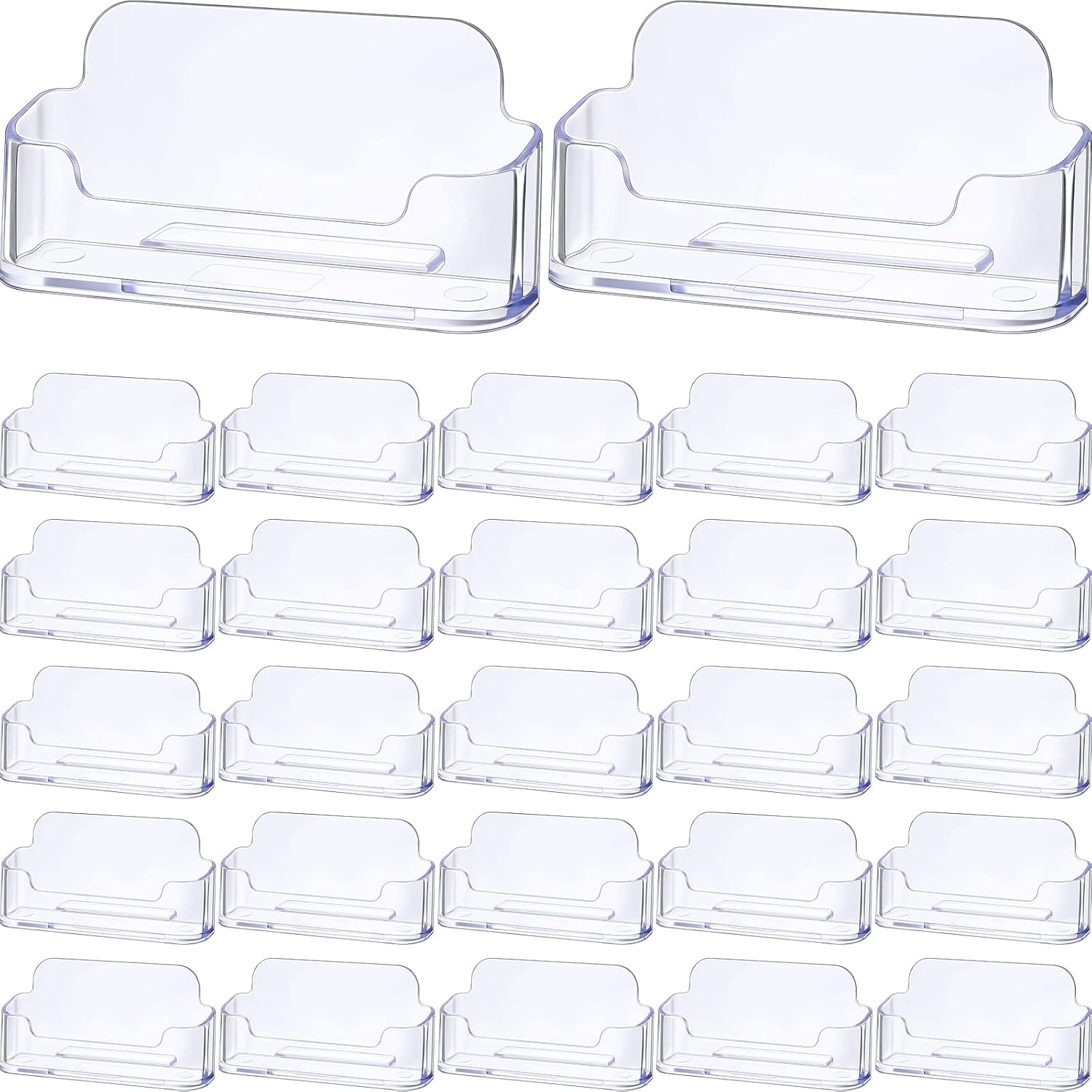 50 Pack Business Card Holder for Desk Acrylic Business Card Holder Display Clear