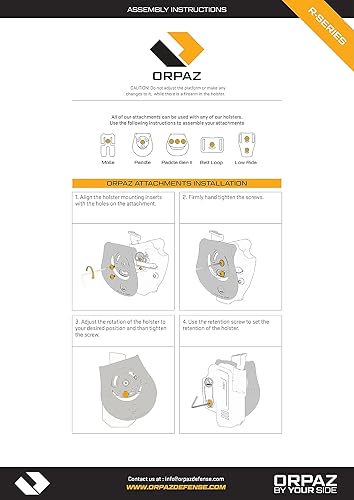 Miniatura 7 de Orpaz Compatible con Glock 22 Funda Óptica Compatible con G22 OWB Holster