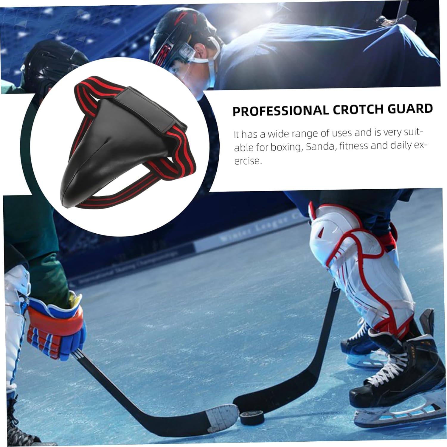Happyyami Taekwondo Crotch Protector Portable Groin Guard Integrated Crotch Guard Professional Crotch Guard