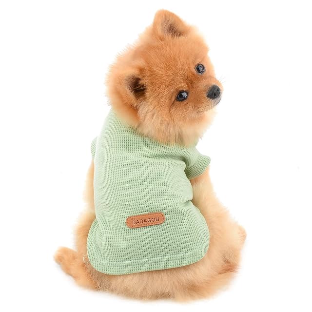 Foto 4 de 8 de PAIDEFUL Camisas para Perros Pequeños Medianos Gatos Color Sólido Suave de Algodón Chaleco sin Mangas…