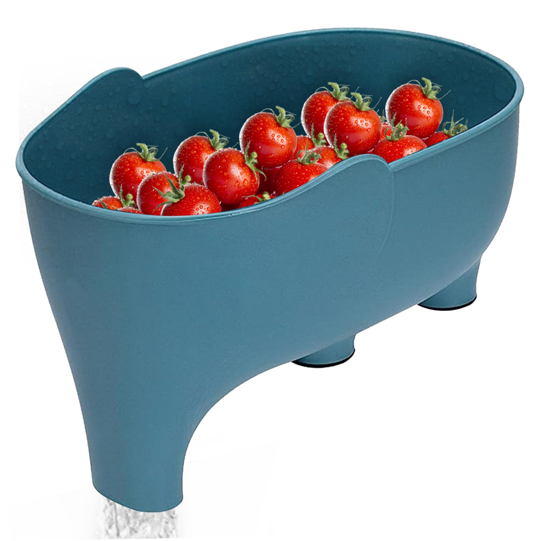 Wedhapy Sink Drainer Basket Elephant Sink Drainer Basket Cute Animal Kitchen Colander Strainer Drain Multifunctional Dish for Draining Fruits Vegetable