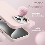 JETech Cas de silicone pour iPhone 15 Pro Max 6.7-Inch, Silky-Soft Touch Étui de protection pour téléphone complet, housse antichoc (rose pâle)