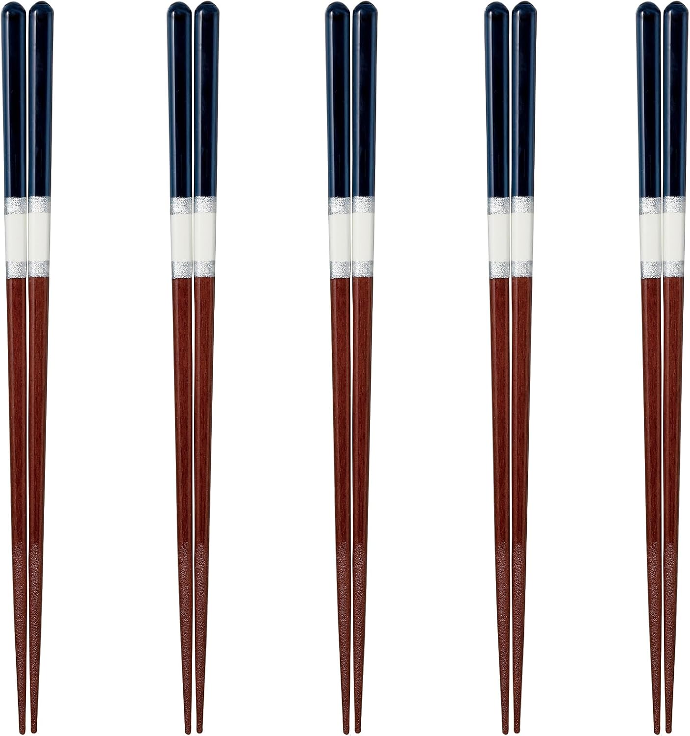 J-kitchens PID587586 Japanese Chopsticks Set, 5 Pairs, Material: Wood, Chopsticks, Dishwasher Safe, Made in Japan
