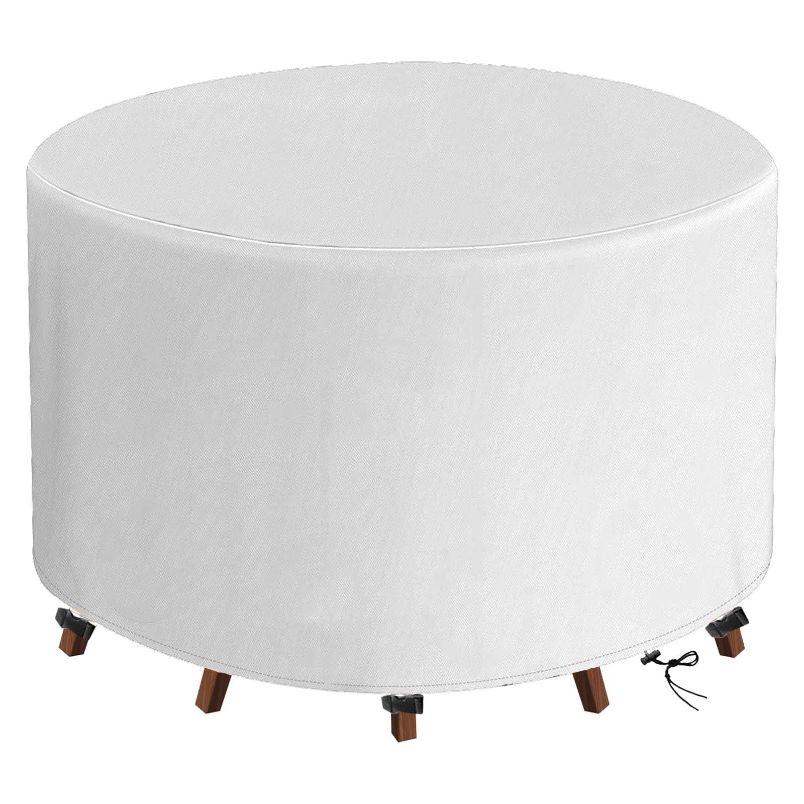 TopSoul Garden Furniture Cover Round Garden Table Covers Waterproof Round Outdoor Furniture Covers with Drawstring Patio Furniture Cover for Table and Chair Rattan Sofa 195x140cm — image 1