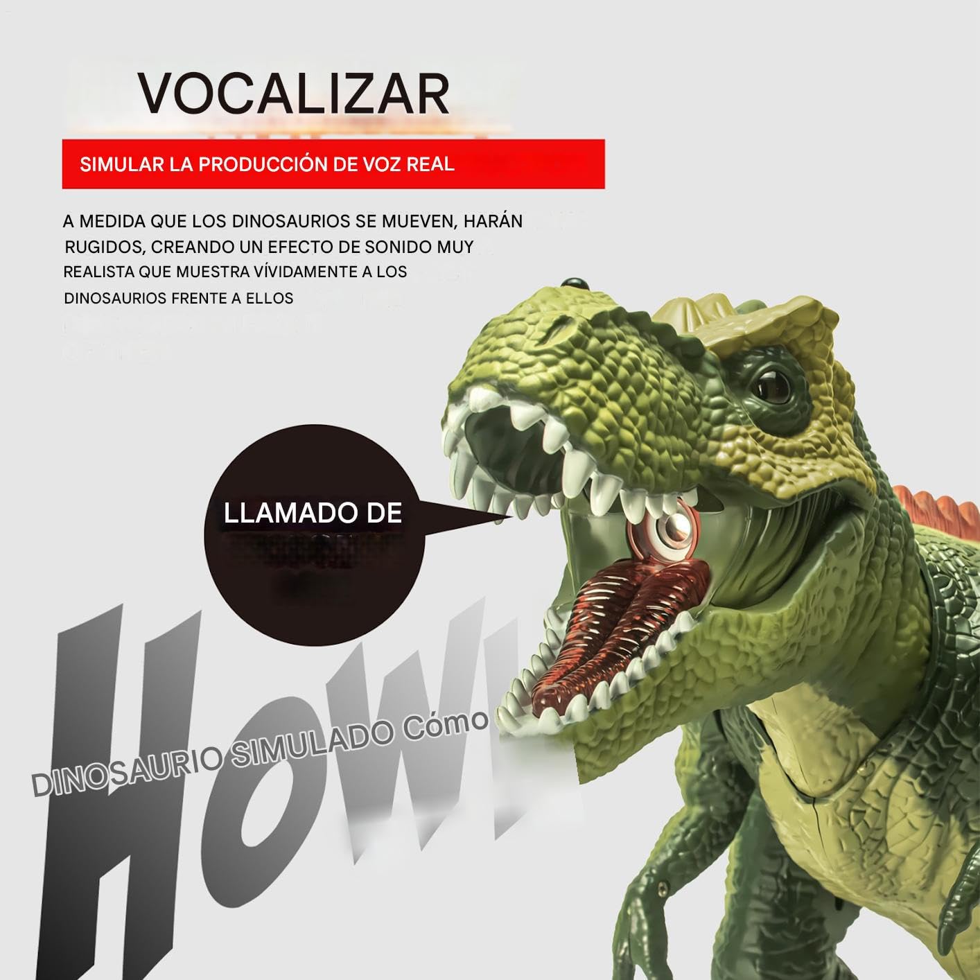 Genérico Dinosaurio Control Remoto | Dinosaurio en Movimiento | con Luces Y Rociador para Exteriores Y Fiestas
