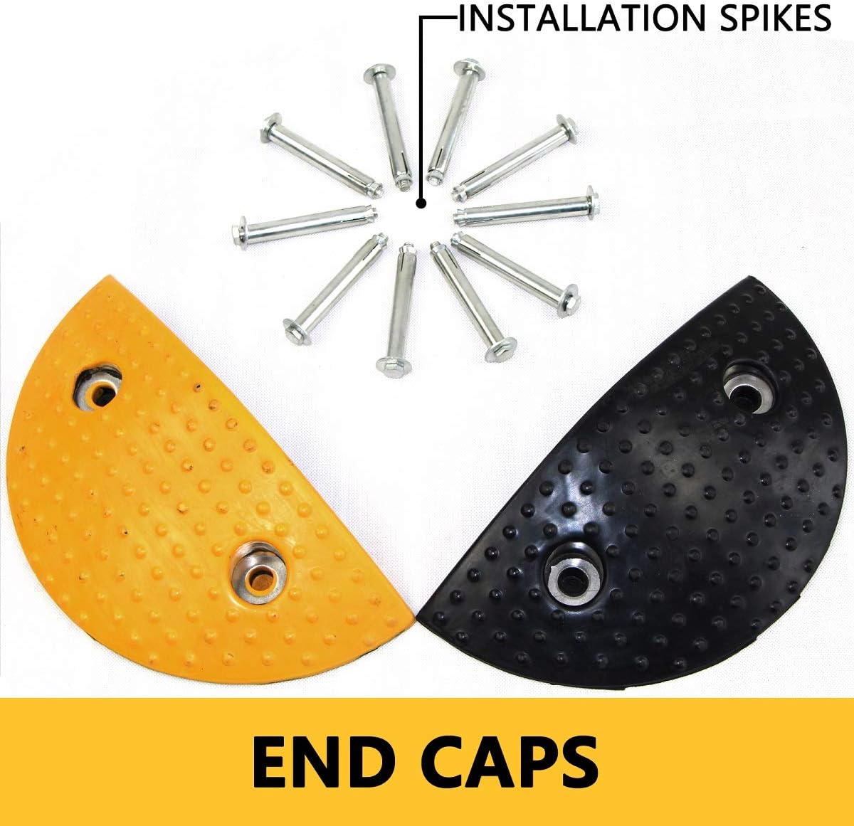 One-Day Sale: Up to 40% Off Scinotec 40”Rubber Speed Bumps 2 Pack Reductores De Velocidad with 2 End Caps and 10 Spikes Overall Length 90 22000Lbs Load Capacity Wire Cord Ramp for Asphalt Concrete Gravel Driveway Best Quality 🔥 Scinotec 40”Rubber Speed Bumps 2 Pack Reductores De Velocidad with 2 End Caps and 10 Spikes Overall Length 90 22000Lbs Load Capacity Wire Cord Ramp for Asphalt Concrete Gravel Driveway
