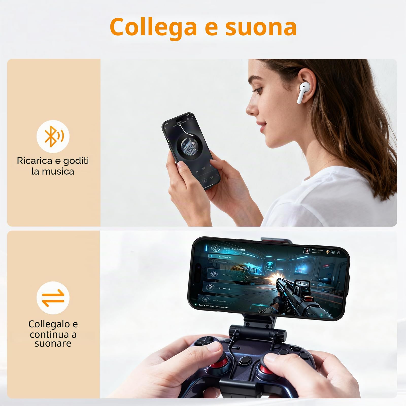 Custodia con batteria per iPhone 17 Pro (6,3 pollici), 8500 mAh, caricabatterie portatile per iPhone 17 Pro, custodia ultra sottile con batteria estesa e custodia protettiva con funzione di