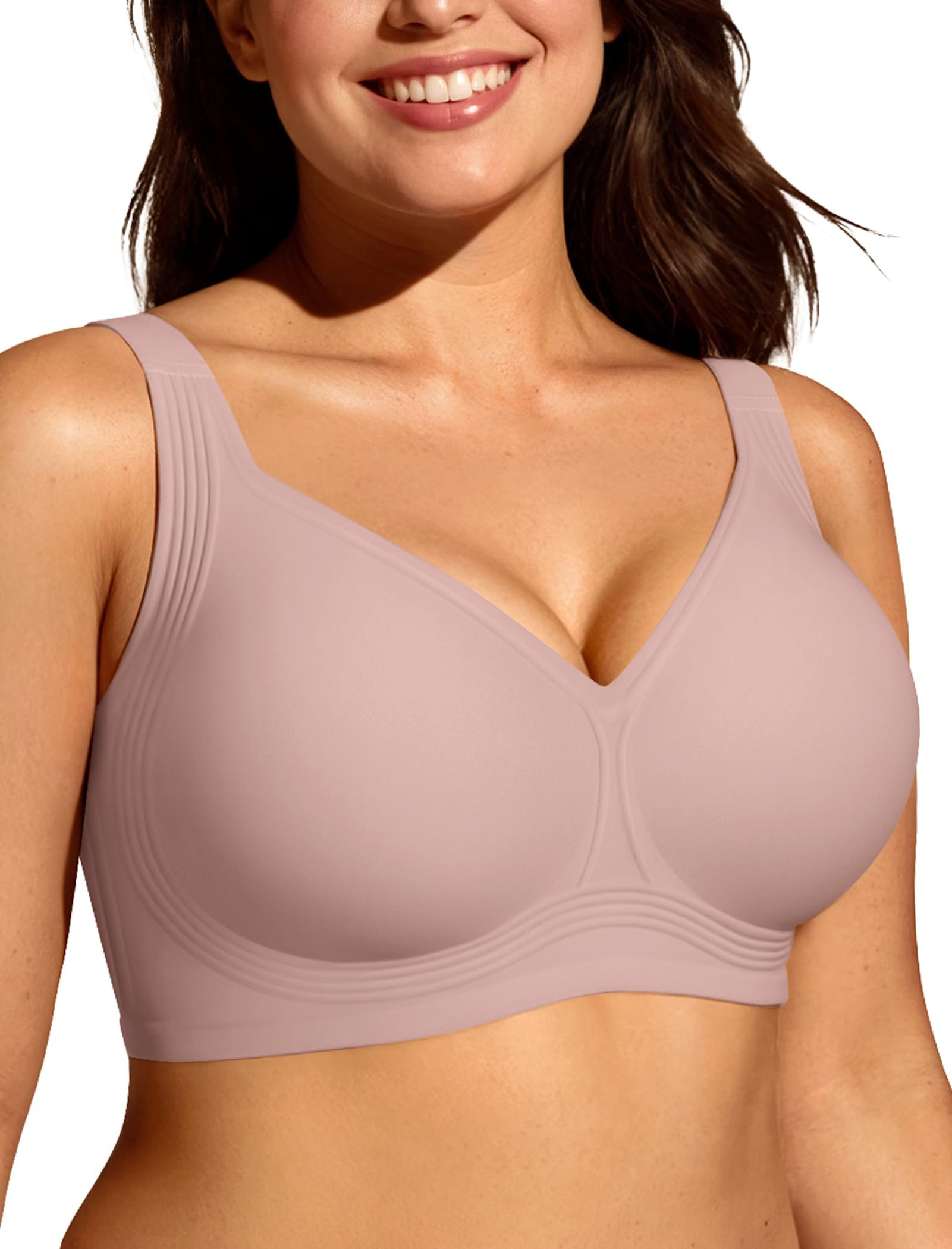 Seamless Jelly Bras for Women Wireless Push Up Bra Plus Size Full Coverage Non Wired Support Bra Comfort Padded T Shirt Everyday Bralettes