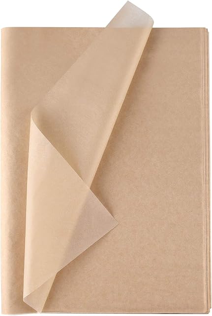 CHRORINE 60 Sheets Kraft Tissue Paper Bulk Brown Wrapping Paper Art Paper Crafts for DIY Project Birthday Holiday Crafts Decor