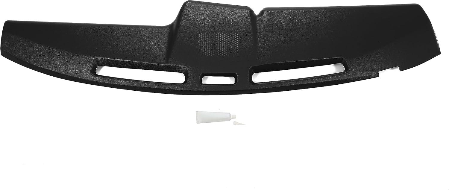 KUAFU Dash Board Cover Compatible with 1980-1986 Ford F100 F150 F250 F350 Bronco Plastic Dashboard Cover Cap Black
