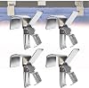 Rug Display Steel Clips - Tapestry Holder Grippers, Carpet Keepers Quilt Clamps for Hanging Rugs in Home, Store, Exhibition, Dry After Washing, 4 pcs