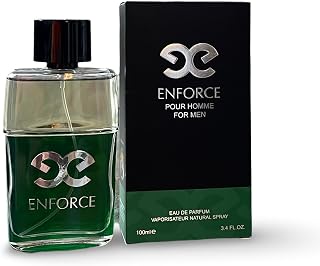 ENFORCE POUR HOMME Eau de Parfum for Men 3.4 Fl Oz - Notes: Juniper, Lavender, Lemon, Patchouli