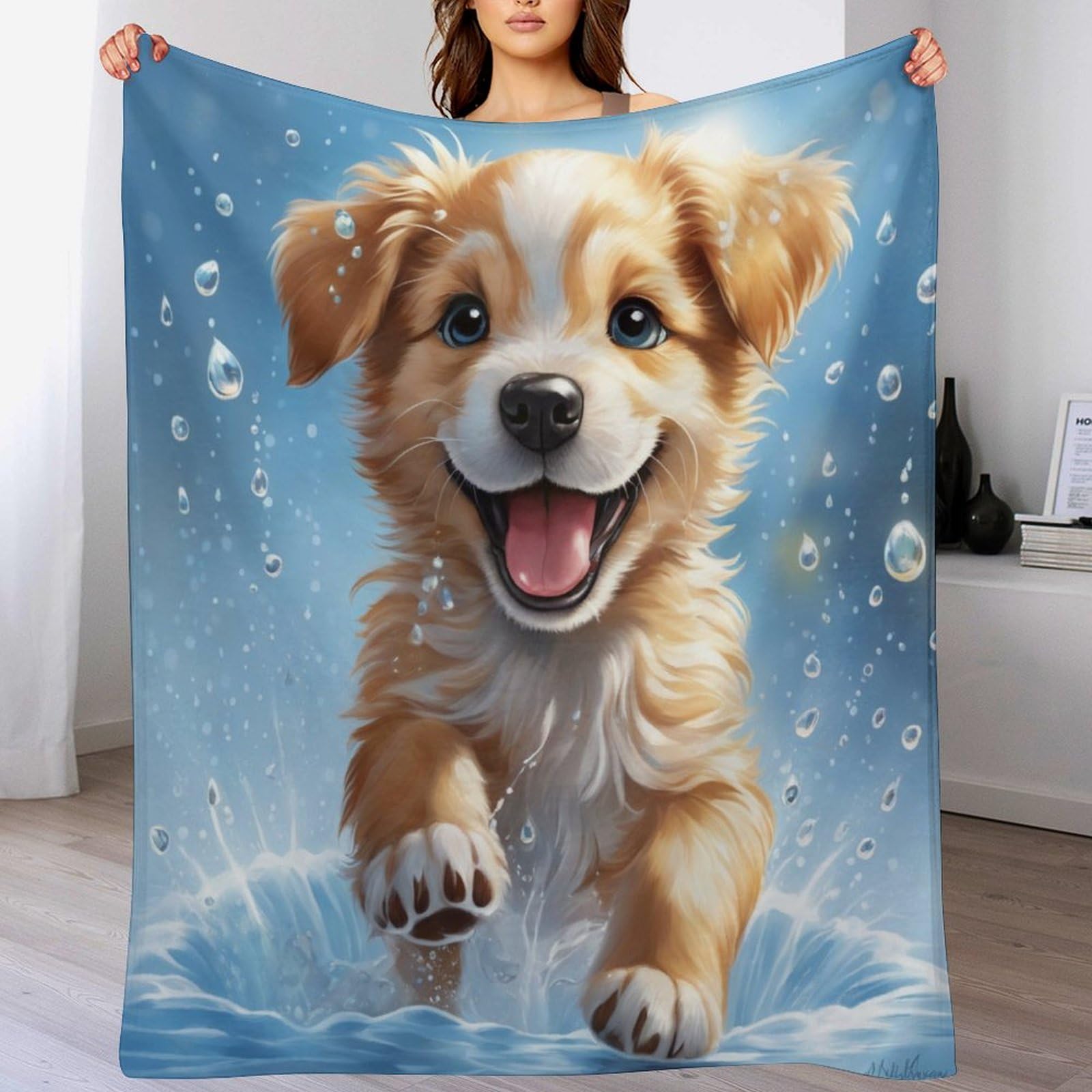 Couverture flanelle polaire 150x200cm douce et lavable en machine pour canapé