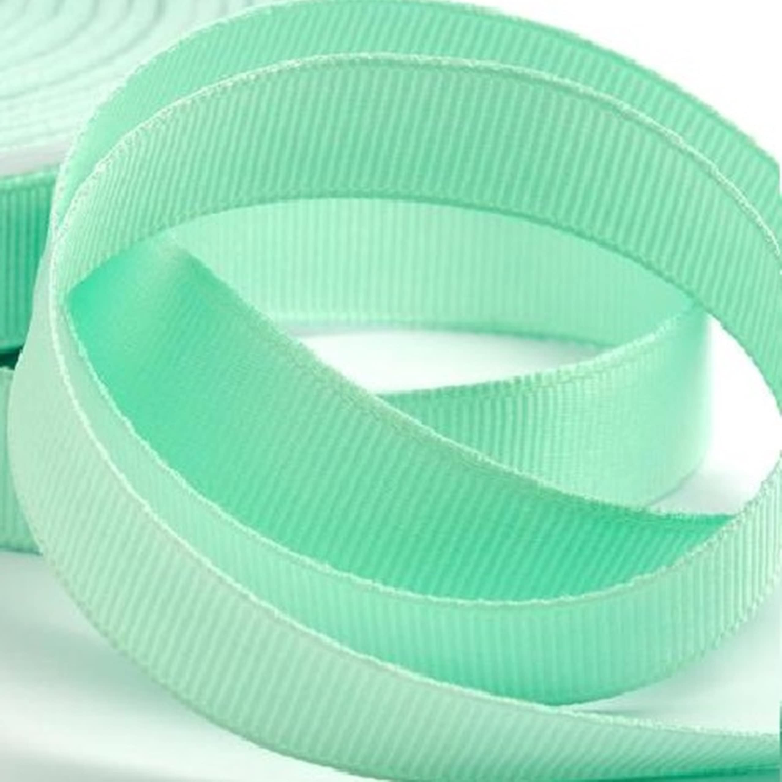Grosgrain Ribbon -22 Metrs / 25 Yards for Gifts Wrap Sew Party, Decorations Events Wedding Christmas Crafts, Bows DIY, Bouquets, Cake Many Col & Size 25mm Buy 3 GET 1 Free (Mint Green)