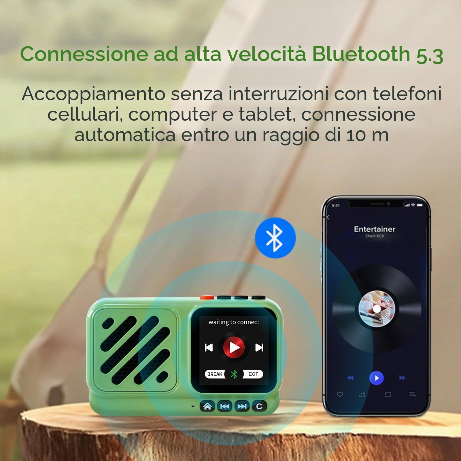 Choyong Voyager Altoparlante Bluetooth Wireless Internet Radio Versione Globale con WIFI/4G, Stazione Radio Mondiale, BT5.3, Elettronica per Casa/Viaggio/Outdoor mini altoparlante portatile