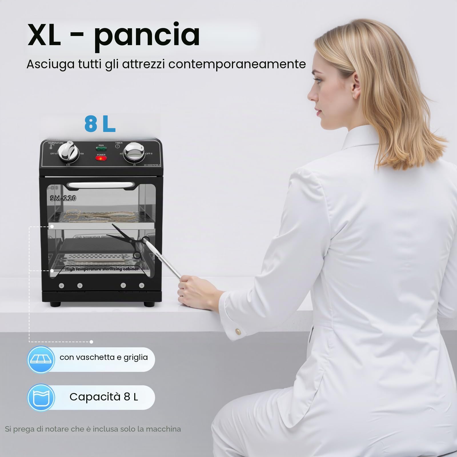 Sterilizzatore per strumenti 600 W sterilizzatore ad aria calda sterilizzatore autoclave sterilizzatore ad alta temperatura Spa sterilizzatori per utensili per unghie