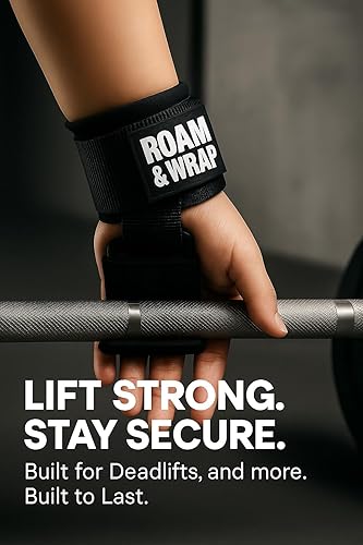 Miniatura 3 de Precio introductorio + Roam & Wrap de tiza líquida de 1.7 fl oz  Nuevos ganchos de levantamiento de pesas premium para hombres y mujeres (par)