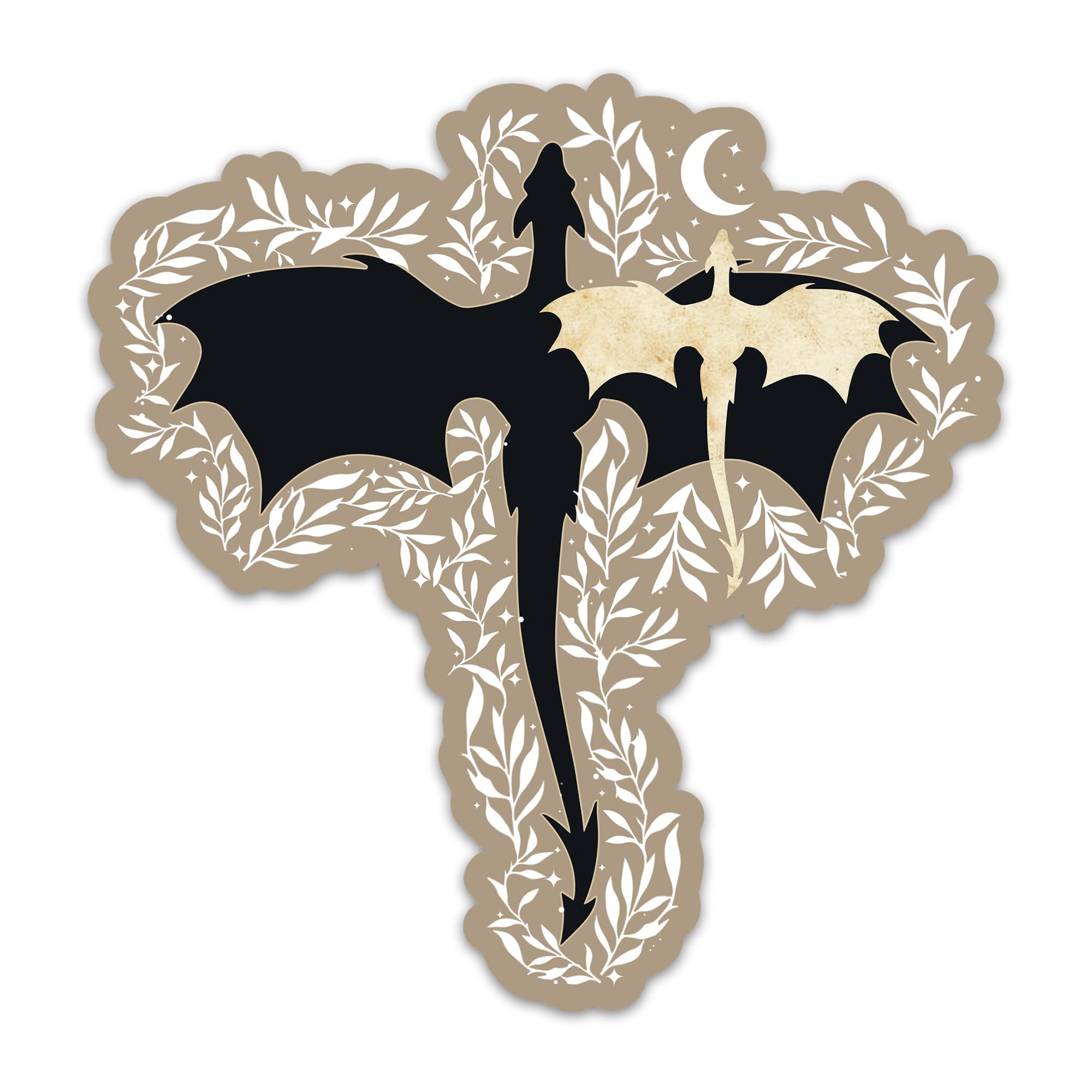 (3PCs) Fantasy Book Lovers Black and Gold Dragon Sticker, Fantasy Book Readers Decals for Book Lover, Vinyl Waterproof Bookish Stickers for Kindle