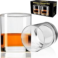 PARACITY Old Fashioned Whiskey Glasses Set of 2 - 10oz Rocks Glasses for Bourbon, Scotch, Vodka - Stylish Gift for Men, Husband, Dad