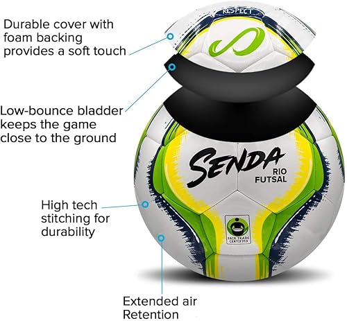 Miniatura 4 de SENDA Balón de fútbol sala de Rio Match, certificado de comercio justo