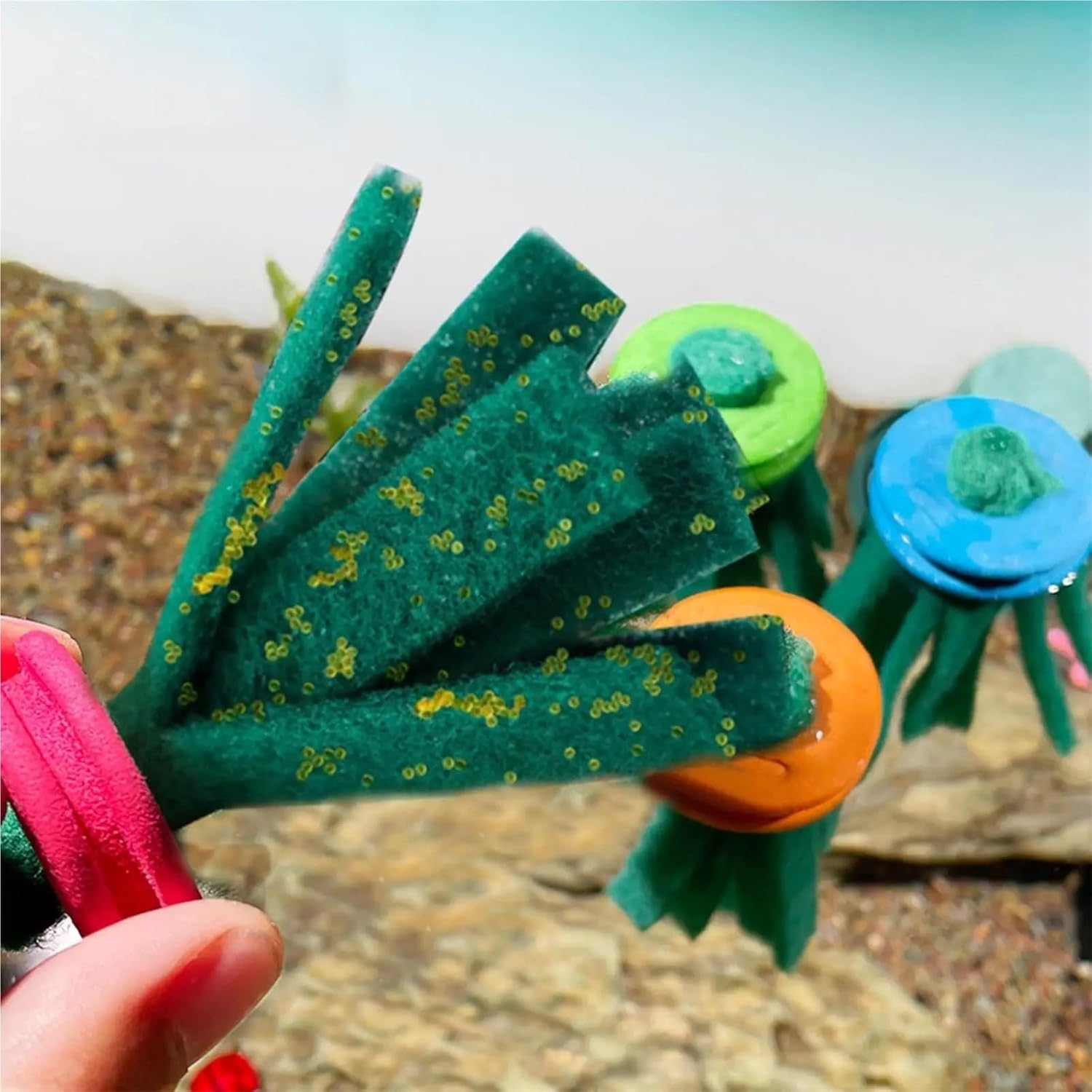 Fish Breeding Spawning Mop 80-Count Aquarium Spawning Mop – Fish Egg Breeding Bed, Decorative Addition for Tank