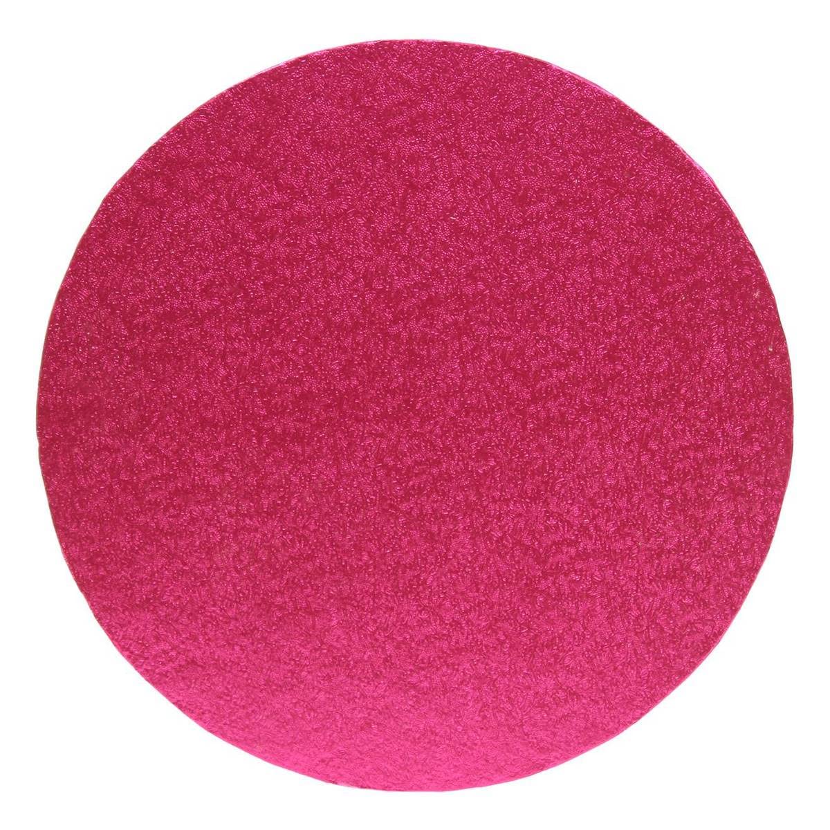 LGT Round Coloured Cake Drums and White Box + Lid. 12mm Thick. Different Sizes and Colours. Ideal for Parties Weddings and Other Events. (14" Cerise)