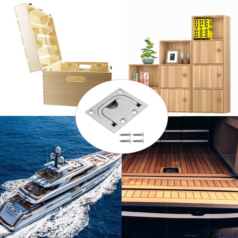 Maniglia Gavone In Acciaio Inox 316 Per Barche - Gancio Ripiegabile Per Boccaporti E Armadi Nautici - Foto 10