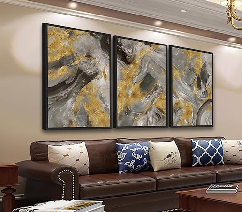 Miniatura 13 de Arte de pared botánico enmarcado grande – Decoración de pared de hoja azul marino de 16 x 24 pulgadas, juego de 3 impresiones artísticas Azul