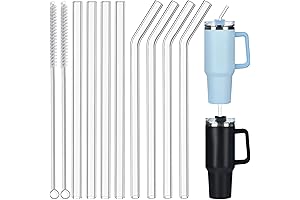 8 Pack Replacement Glass Straws for Stanley 40 oz 30 oz Tumbler,...