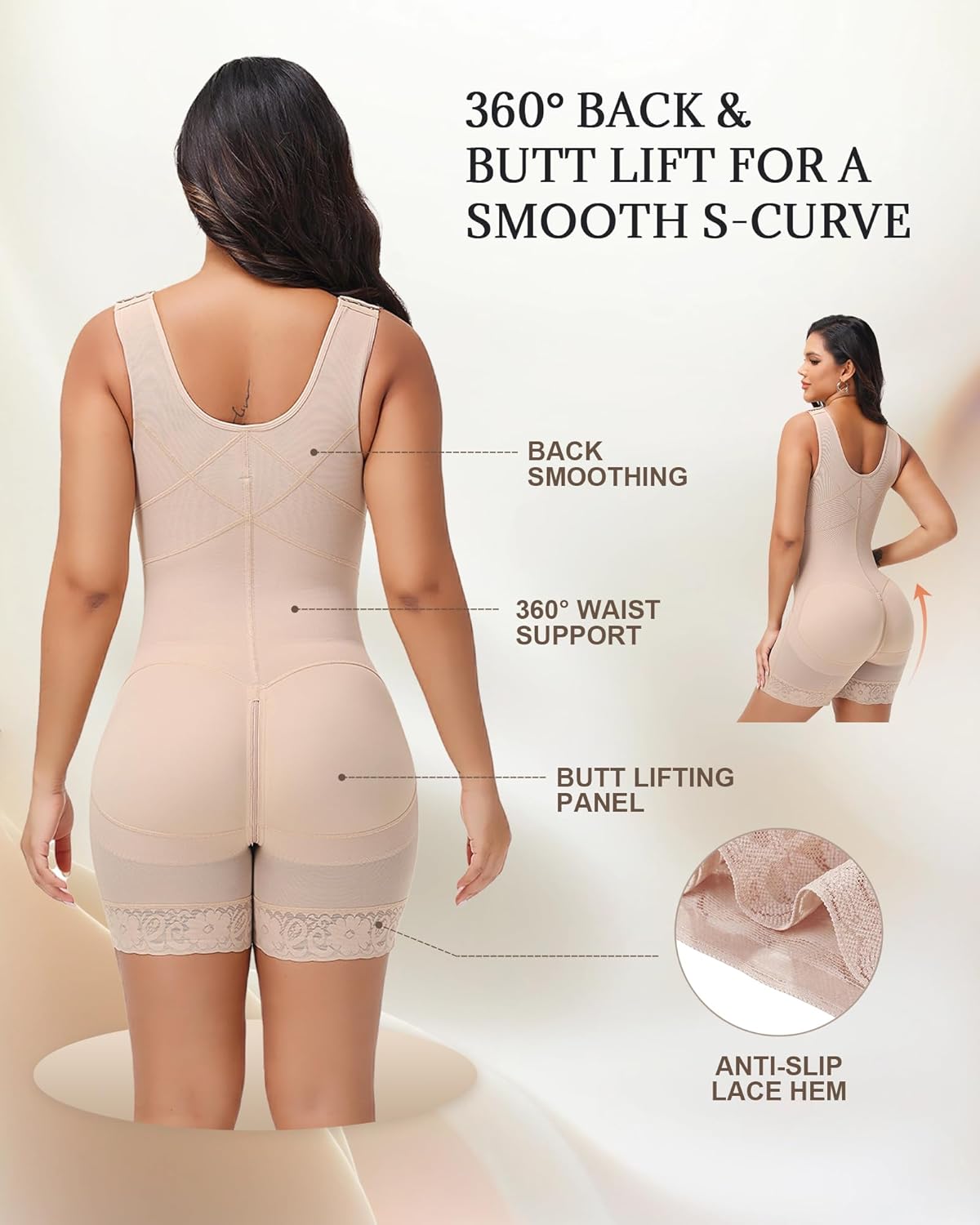 SHAPSHE Faja Compression Moldeadoras Dual Layer Stage 1/2/3 High Compression Tummy Control Full Body Shaper for Women