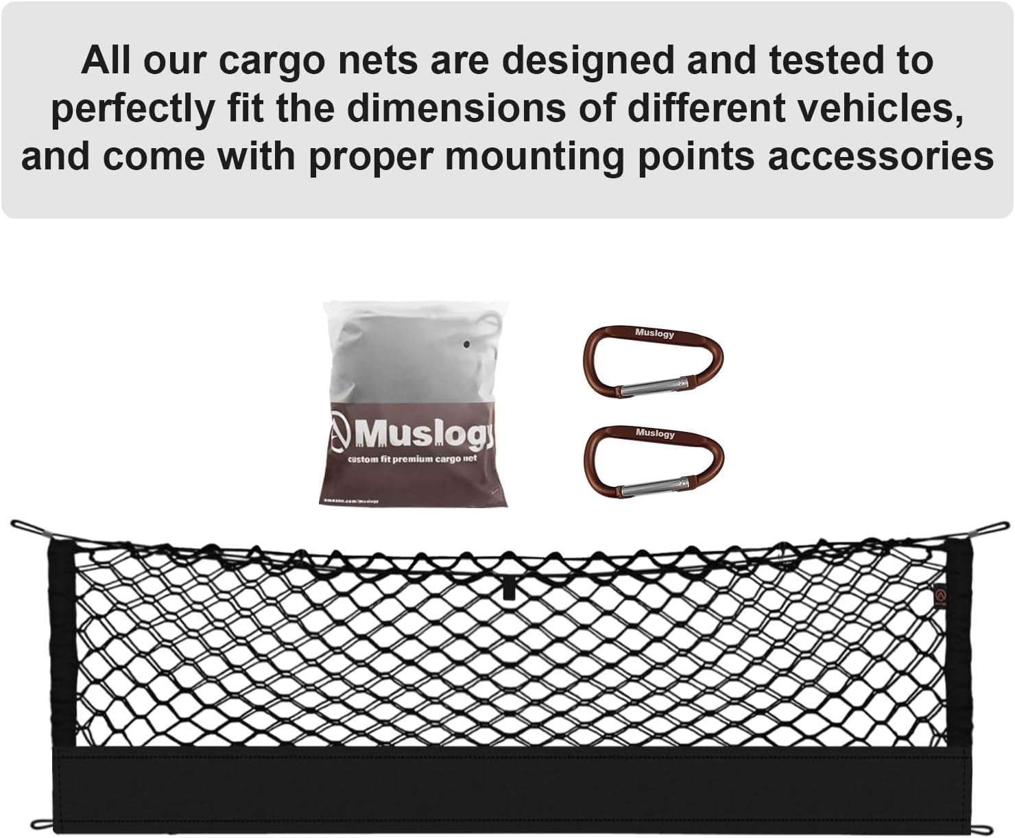 Muslogy for Pilot 2023 2024 2025 Rear Trunk Cargo Net Stretchable Organizer Elastic Mesh Net Compatible with Honda Pilot 2023+ Sport EX-L & 2026 Passport TrailSport Touring Elite 2023+ Pilot image 7 of 7 B0C6LXDRN2