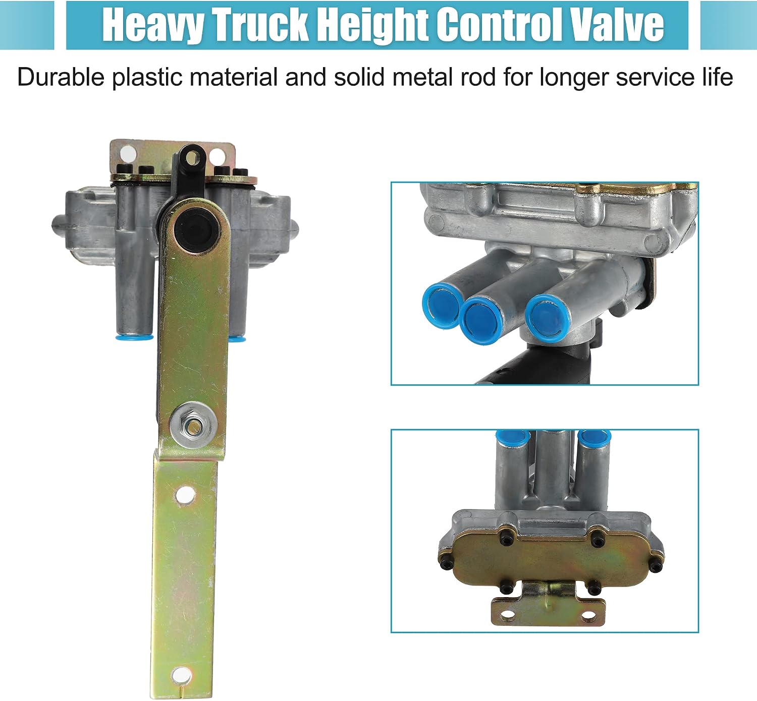 X AUTOHAUX 1 Set Air Height Leveling Control Valve 90054007 for Chevrolet for Kenworth for Volvo Trucks Tractor Trailer RVs Bus Height Control Air Suspension Valve 1/8" Port