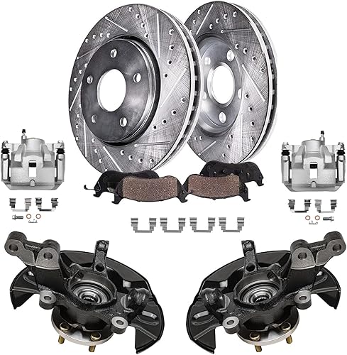 Miniatura 65 de Detroit Axle - Rotores de freno trasero para Mercedes-Benz C300 E350 E300 C350e, rotores de freno de disco perforados y ranurados Reemplazo :