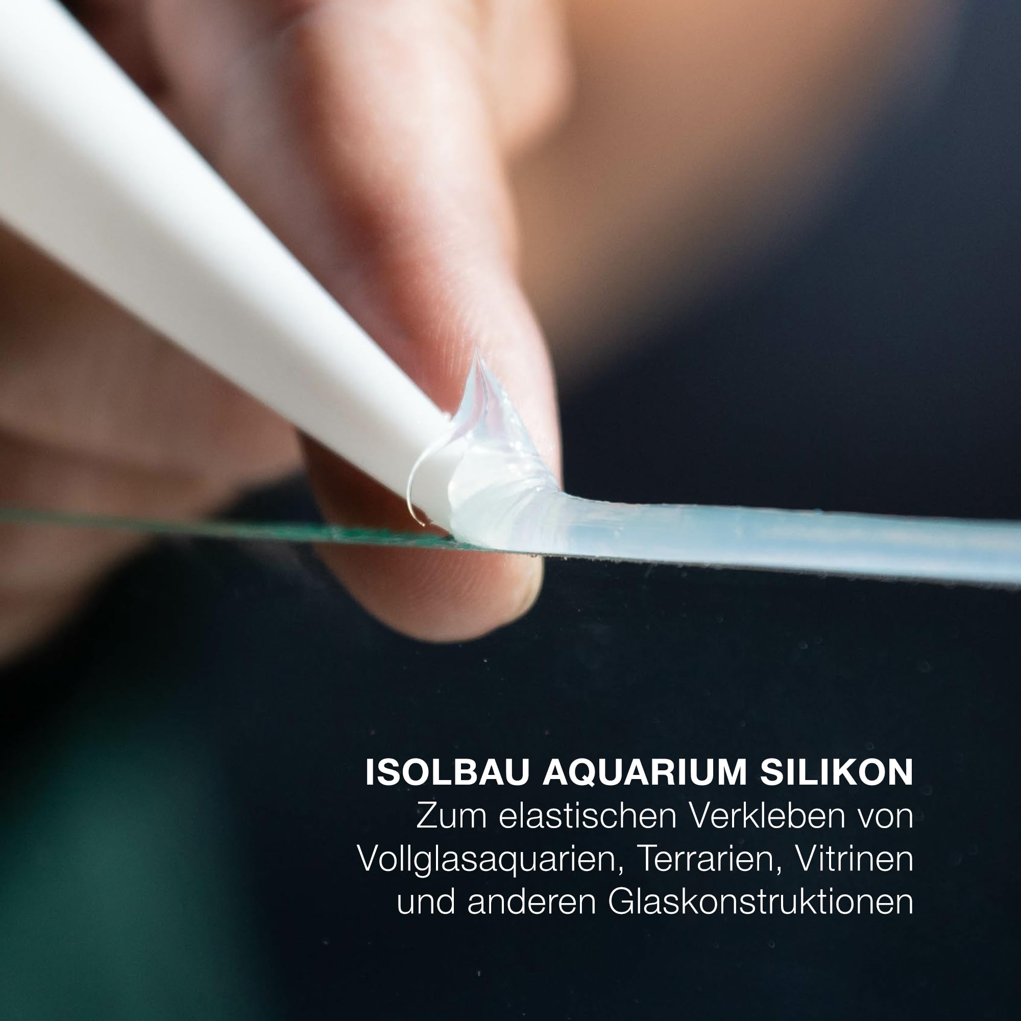 Isolbau Aquarium Silikon 8 x 300 ml - Dauerelastisches Spezial-Silikon für Aquarien & Glaskonstruktion - Für Innen- & Außenbereich – Schwarz, Kartusche