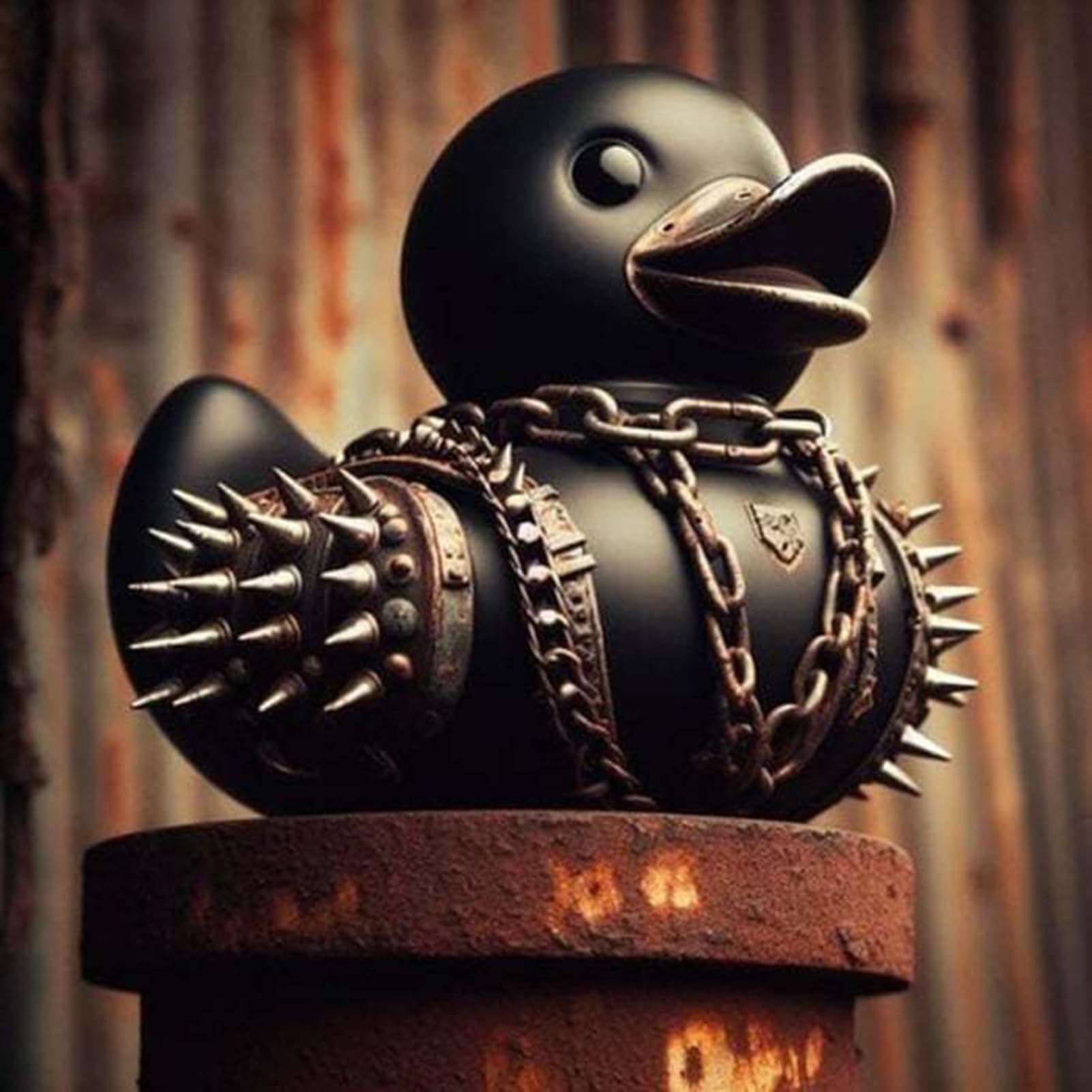 Masoog Punk Ente Figur - Steam-Punk Deko Aus Resin Für Schreibtisch & Wohnung