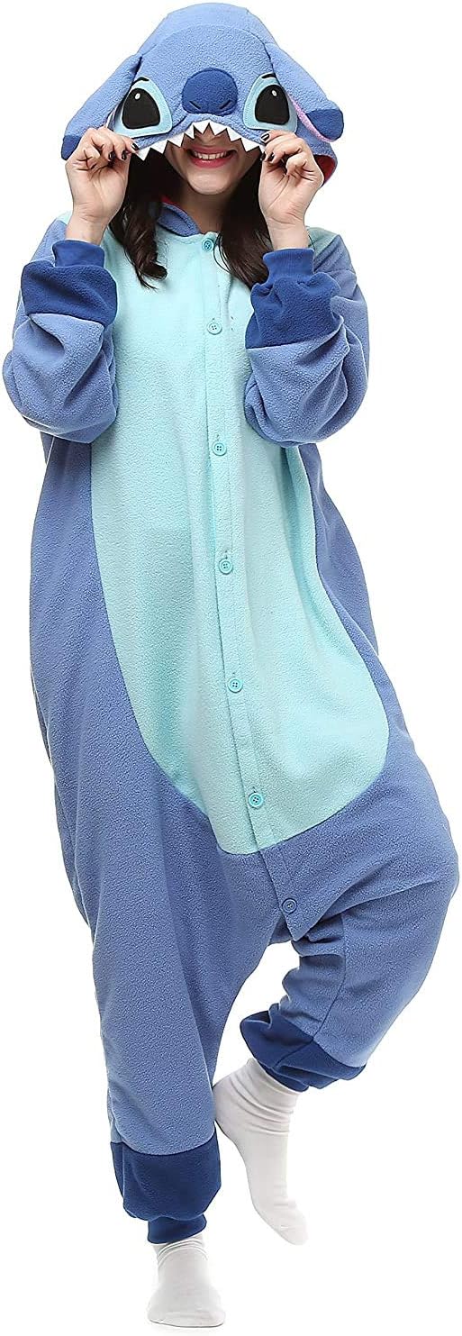 Unisex-Adult Animal Onesies Pajamas Halloween Costume Cosplay Funny Christmas Party Wear Daily Carton Outfit