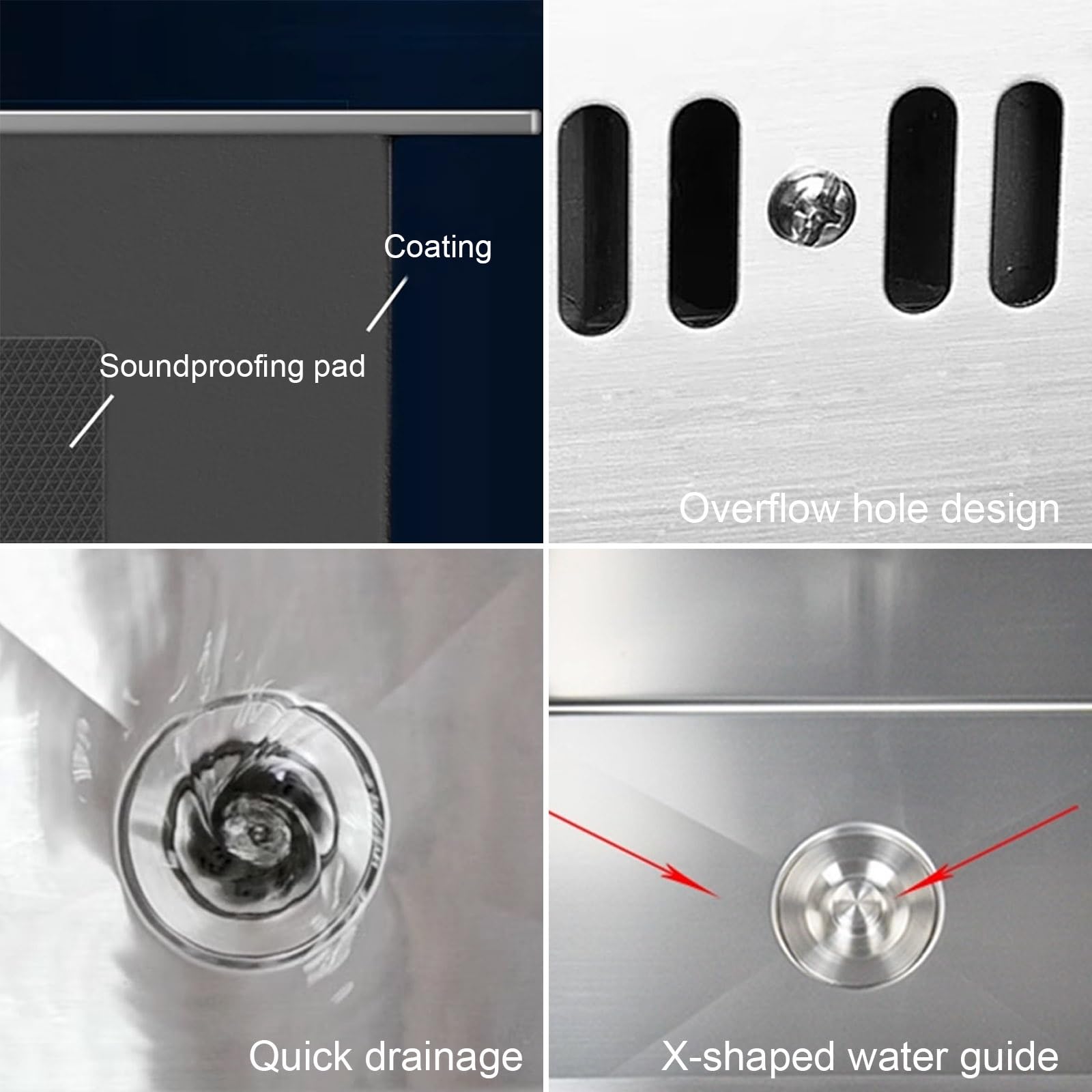 Narożny zlewozmywak kuchenny ze stali nierdzewnej z kranem – 1 miska do użytku wewnątrz i na zewnątrz w hotelach, kawiarniach i restauracjach - & Slish