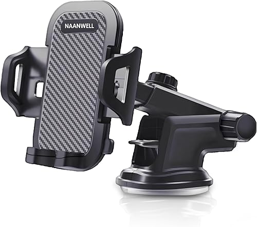 Soporte de teléfono para automóvil, soporte de teléfono ajustable en 360, soporte de teléfono celular para salpicadero y parabrisas, compatible con