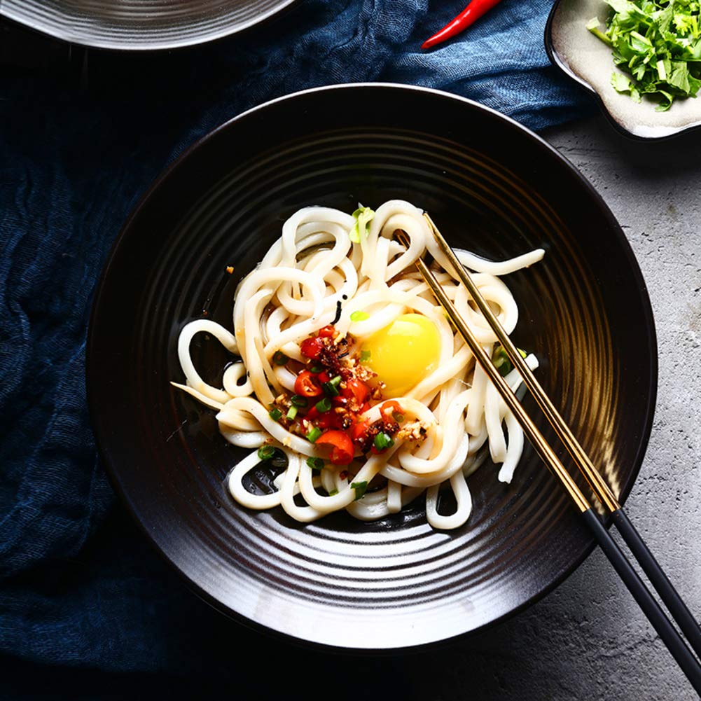 Ramen ceramiczna miska do serwowania, duża japońska salaterka, ceramiczne naczynia do serwowania, miska do mieszania przekąsek, imprez, płatków śniadaniowych, makaronu