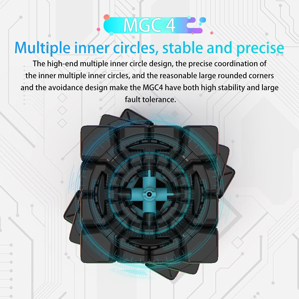 CuberShop YJ MGC 4x4 Magnetic Stickerless Speed Cube, Yj Mgc 4 4x4 Flagship, 4 by 4 yj mgc Professional 60mm stickerless Cube, YongJun MGC Series Best 4x4x4 Speed Cube