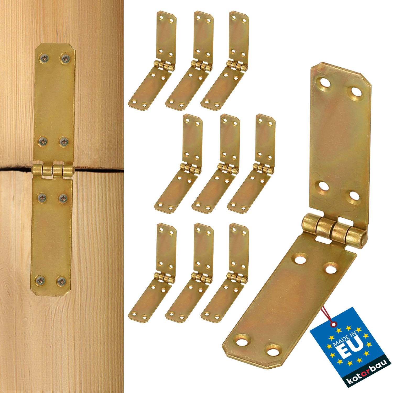 20 Boîtes - Charnières Roulées 20 X 25 Mm En Laiton