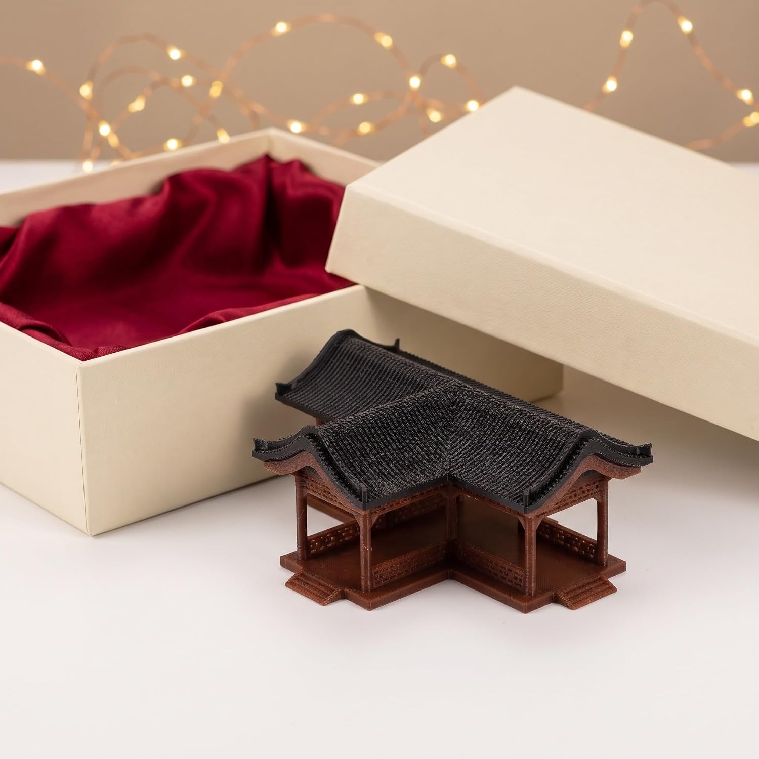INOOMP Miniature Ancient Pavilion for Micro Landscape and Diorama 4x3''