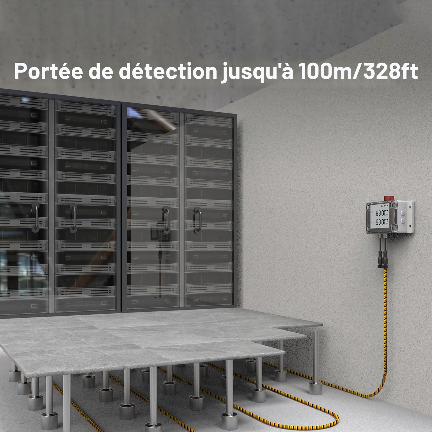 UbiBot détecteur de fuites d'eau WiFi et Ethernet, alertes de fuites et de Gouttes, Surveillance et contrôle des fuites 24/7, Affichage de la localisation des fuites en Temps réel